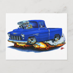Carte Postale Camion bleu camionnette camionnette 1955