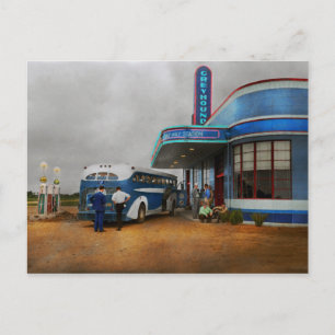 Carte Postale Camion - Bus - A mi-chemin là 1938