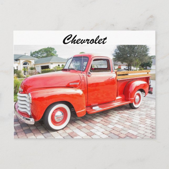 Carte Postale Camion Chevrolet vintage (Devant)