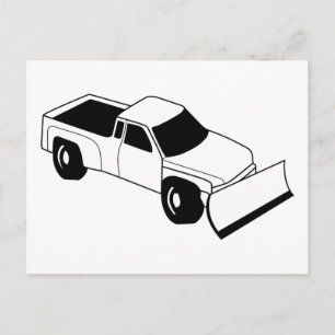 Carte Postale camion de charrue à neige