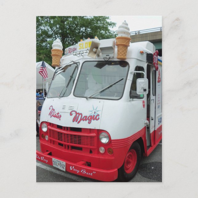 Carte Postale Camion de crème glacée (Devant)