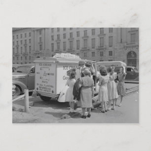 Carte Postale Camion de crème glacée bon Humour