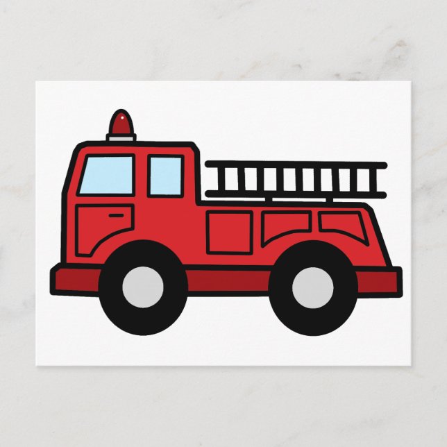 Carte Postale Camion de véhicule de secours de Firetruck de (Devant)