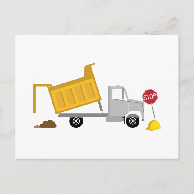 Carte Postale Camion de vidange (Devant)