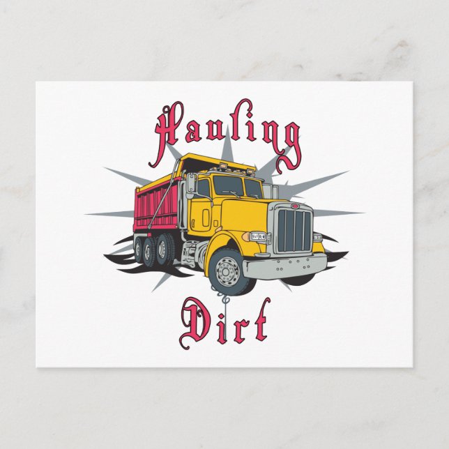 Carte Postale Camion de vidange à capuchon (Devant)