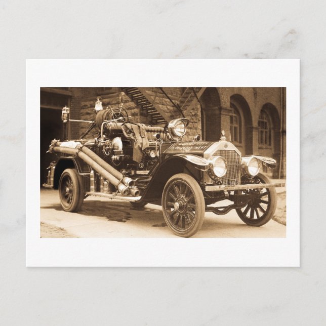 Carte Postale Camion d'incendie La France 1924 (Devant)