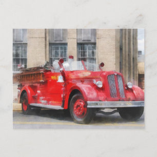 Carte Postale Camion-feu vintage