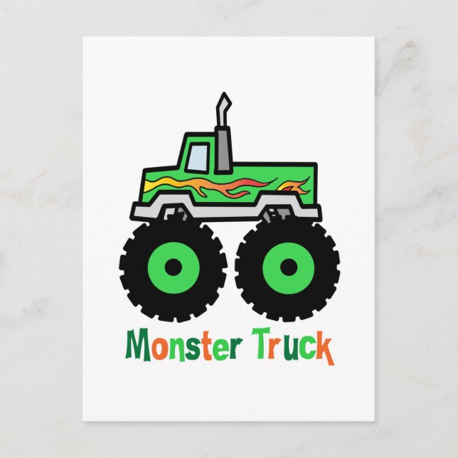 Carte Postale Camion Green Monster (Devant)