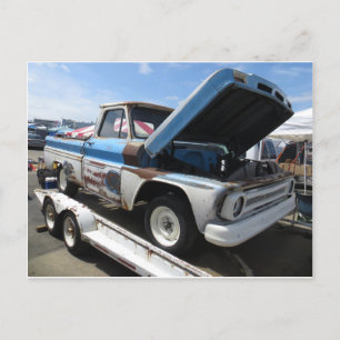 Carte Postale Camion Junker bleu et blanc