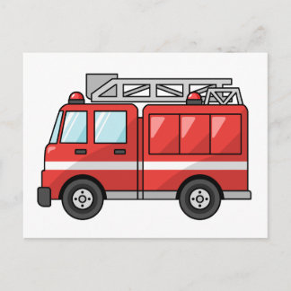 Carte Postale Camion/moteur cool de caricature