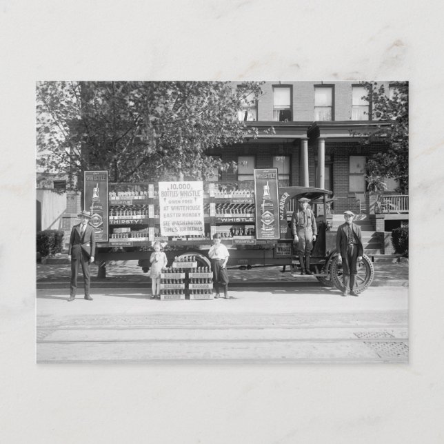 Carte Postale Camion Soda Pop Delivery, début des années 1920 (Devant)