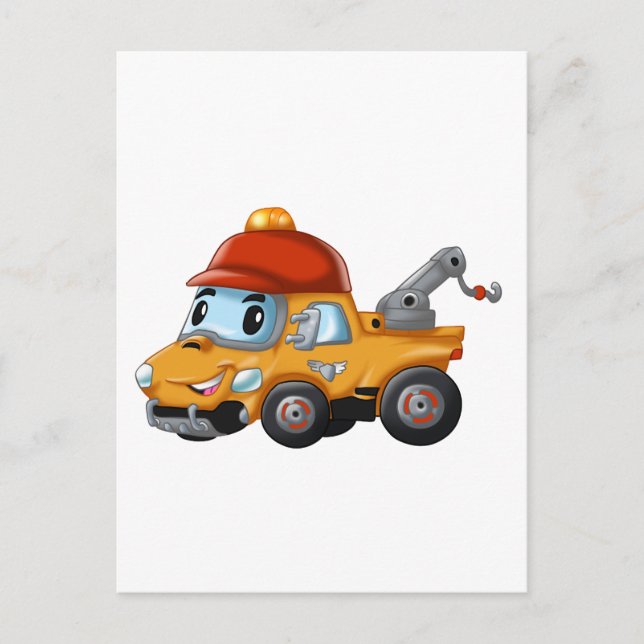 Carte Postale Camion treuil bébé pour enfants (Devant)