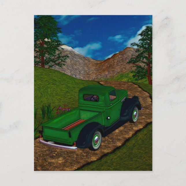 Carte Postale Camion vintage série illustrée (Devant)