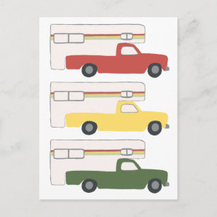 Carte Postale Camionnette de camping Rasta Colorée