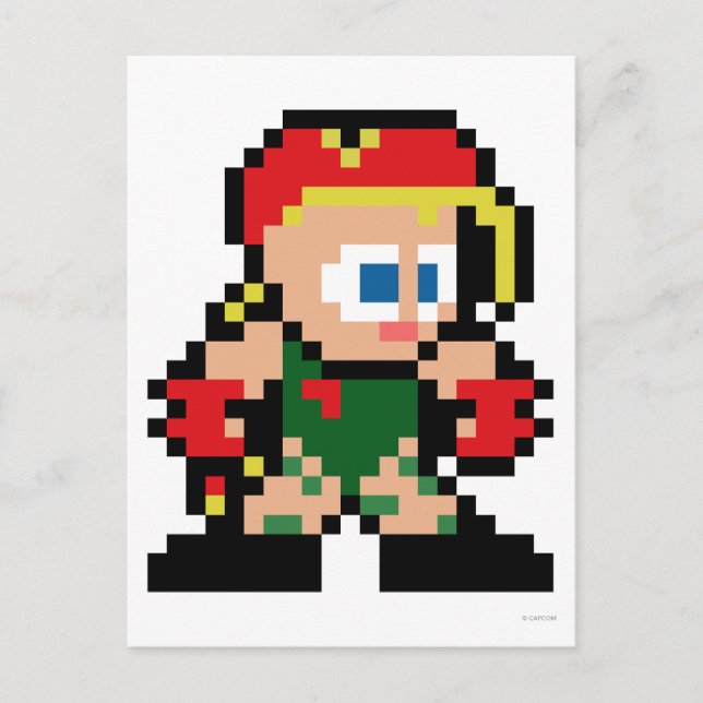 Carte Postale Cammy à 8 bits (Devant)