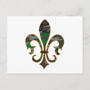 Carte Postale Camo Fleur De lis