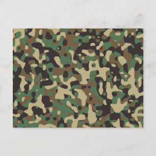Carte Postale Camouflage Woodland