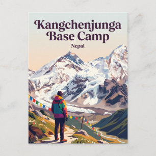 Carte Postale Camp de base de Kangchenjunga Népal