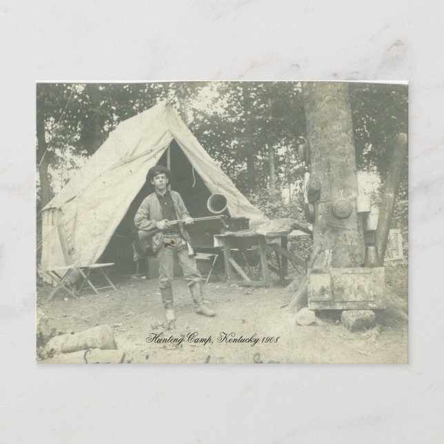 Carte Postale Camp de chasse du Kentucky 1908 (Devant)