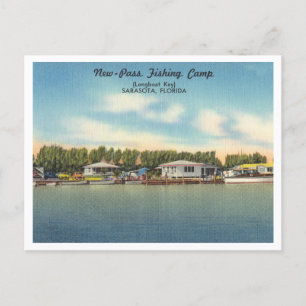 Carte Postale Camp de pêche vintage Longboat Key Sarasota Florid