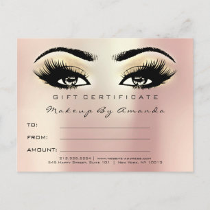 Carte Postale Campagne de maquillage d'extension de certificat c