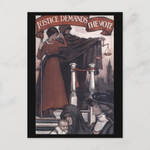 Carte Postale Campagne électorale des femmes vintages 1910