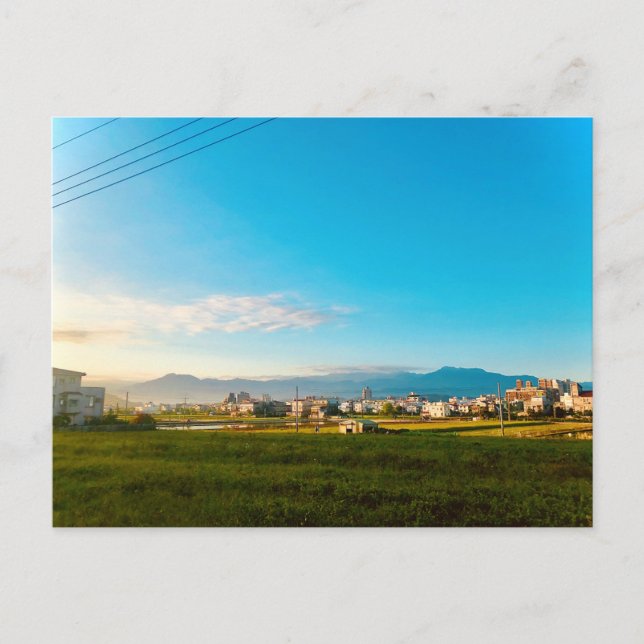 Carte Postale Campagne matinale Taïwan (Devant)