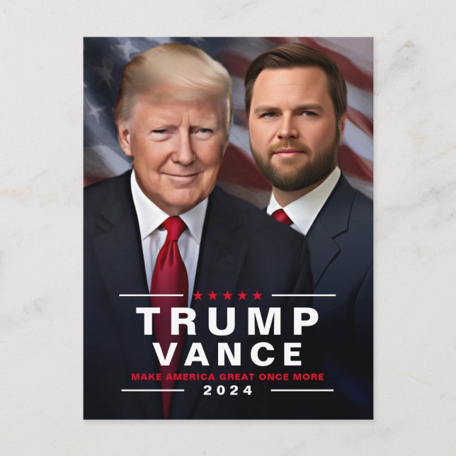 Carte Postale Campagne présidentielle Trump Vance 2024 (Devant)