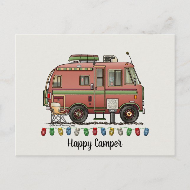 Carte Postale Campeur rv de camping-car de Travco (Devant)