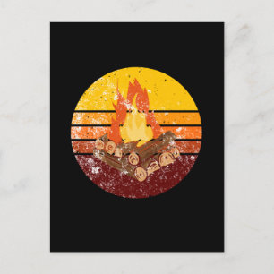 Carte Postale Campfire Retro Vintage