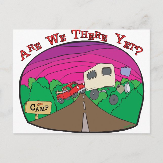 Carte Postale Camping amusant (Devant)