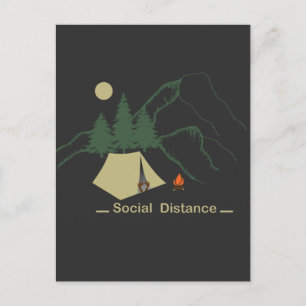 Carte Postale Camping amusant joyeux camper