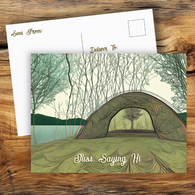 Carte Postale Camping calme et paisible | Salut (Créateur téléchargé)