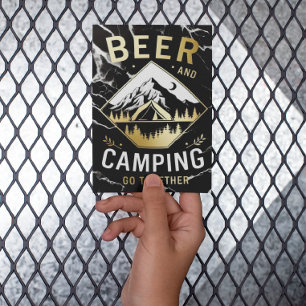 Carte Postale Camping de montagne et bière