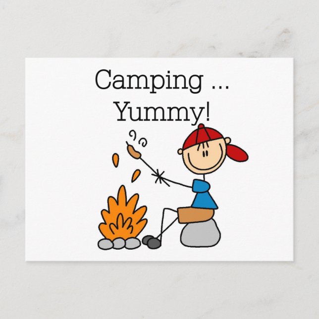 Carte Postale Camping est Yummy Tshirts et cadeaux (Devant)