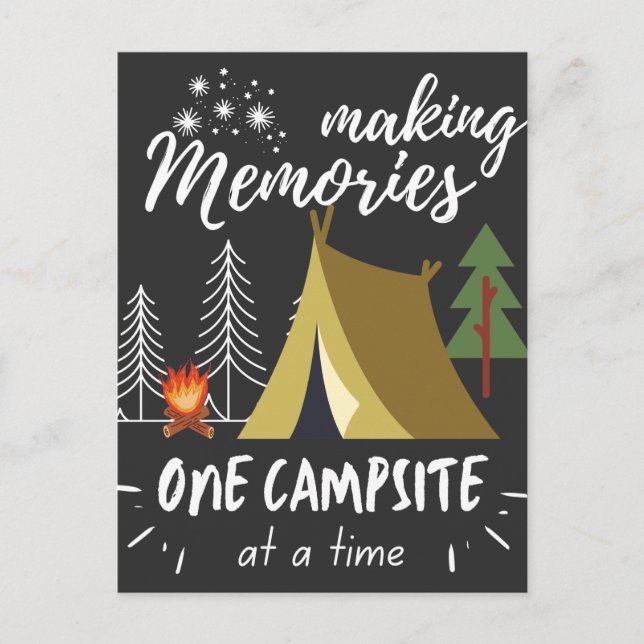 Carte Postale Camping Faire Des Souvenirs Un Camping À La Fois (Devant)