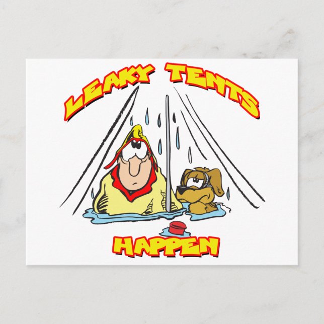 Carte Postale Camping-LeakyTentes (Devant)