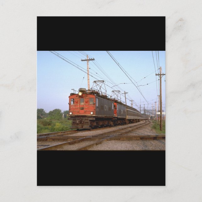 Carte Postale Canada, boîte CN électrique_Trains du monde (Devant)