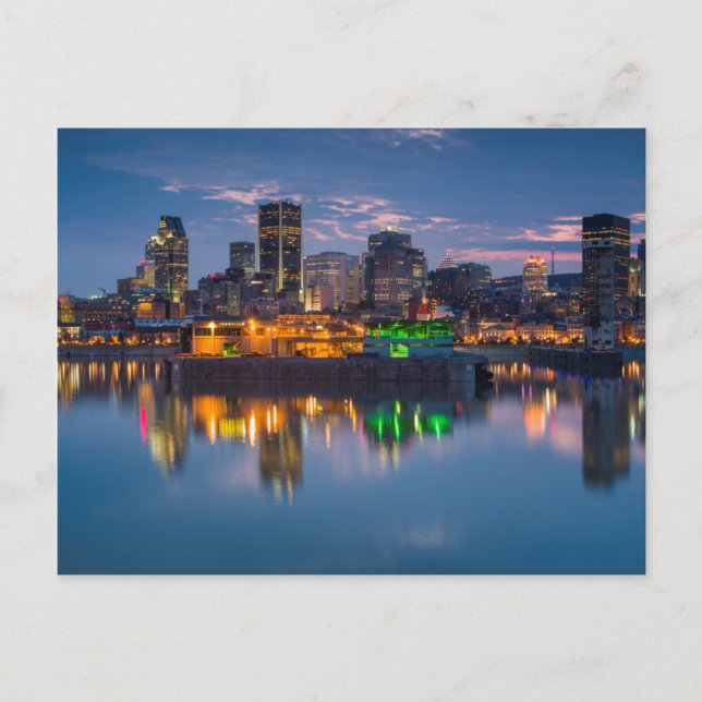 Carte Postale Canada, Montréal, Skyline et Vieux-Port (Devant)