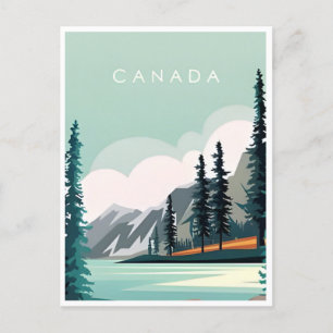 Carte Postale Canada Vintage voyage phare rétro alberta