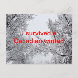 Carte postale canadienne d'hiver
