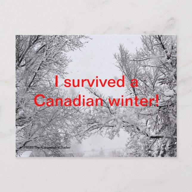 Carte postale canadienne d'hiver (Devant)