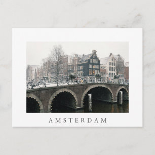 Carte Postale Canal à Amsterdam en hiver