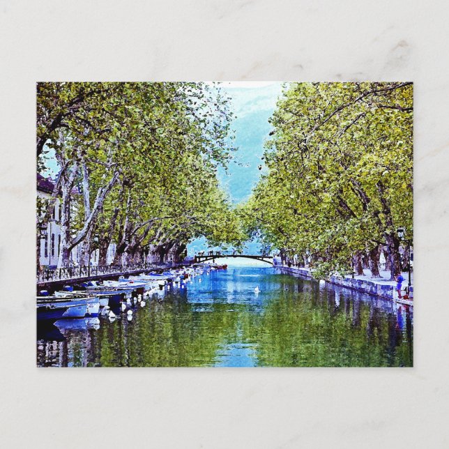 Carte Postale Canal à Annecy France (Devant)