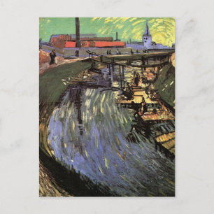 Carte Postale Canal avec des femmes lavant de Vincent van Gogh