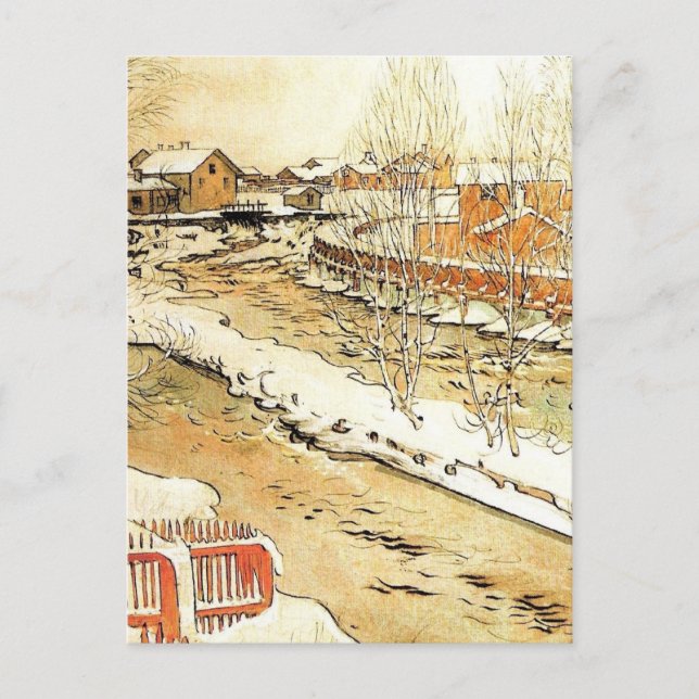 Carte Postale Canal dans la neige (Devant)
