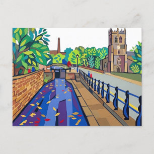 Carte Postale Canal de Rochdale & Christ Church, Sowerby Bridge