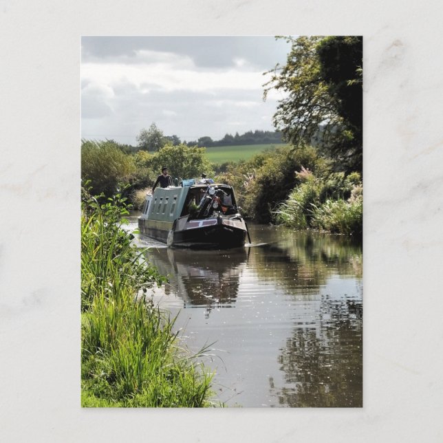 CARTE POSTALE CANAL NARROWBOAT (Devant)