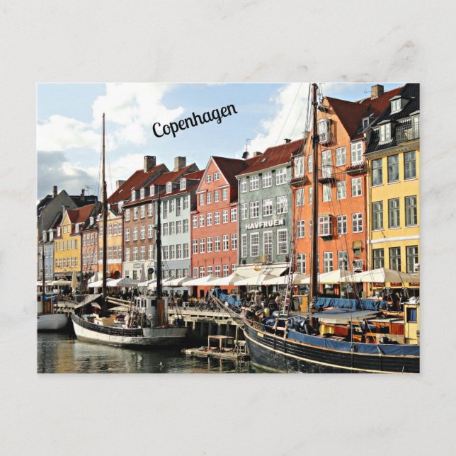 Carte Postale Canal pittoresque à Copenhague (Devant)