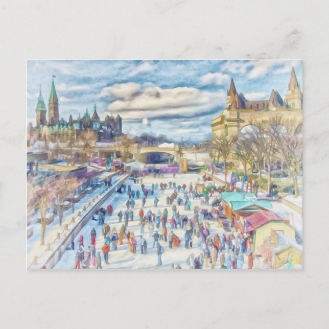 Carte Postale Canal Rideau Ottawa Canada (Devant)